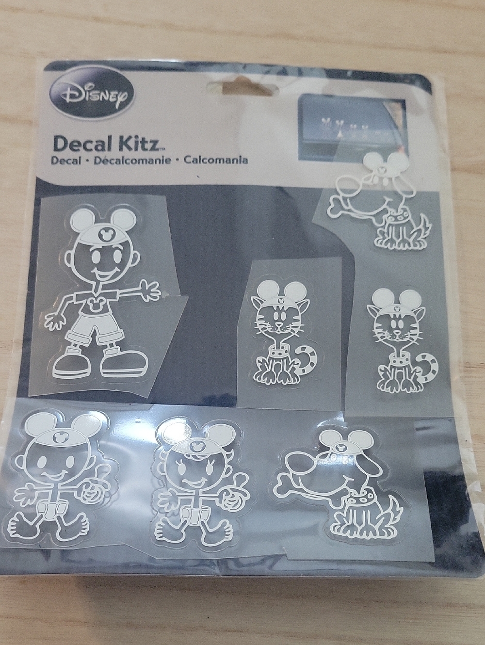 Disney Family Clear Decal Kitz with White Outline